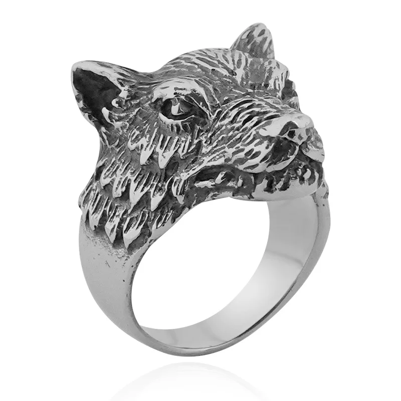 Punk Rings For Men Stainless Steel Jewelry Skull Designs Vikling Personalized Finger Ring Wholesale Price