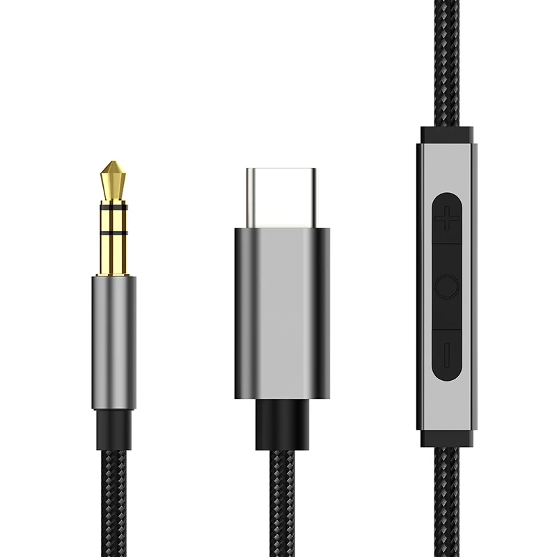 USB C to 3.5mm Adapter AUX Audio Cable type C to 3.5mm Headphone Converter with inline control