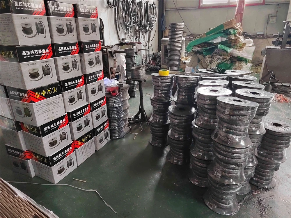OEM manufacture supplier of expandable packings high temperature dipped black braided rope ptfe graphite gland packing