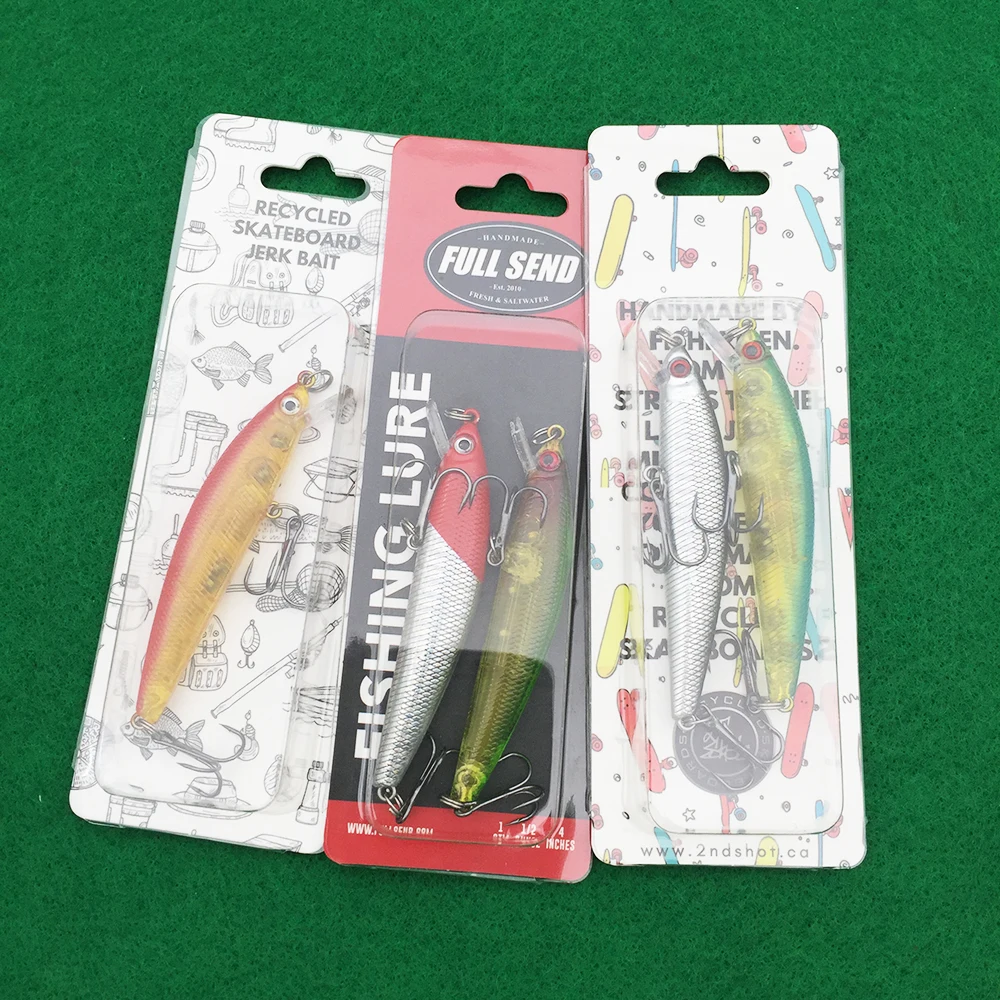 Clear Sliding Blister Card Fishing Lure Packaging