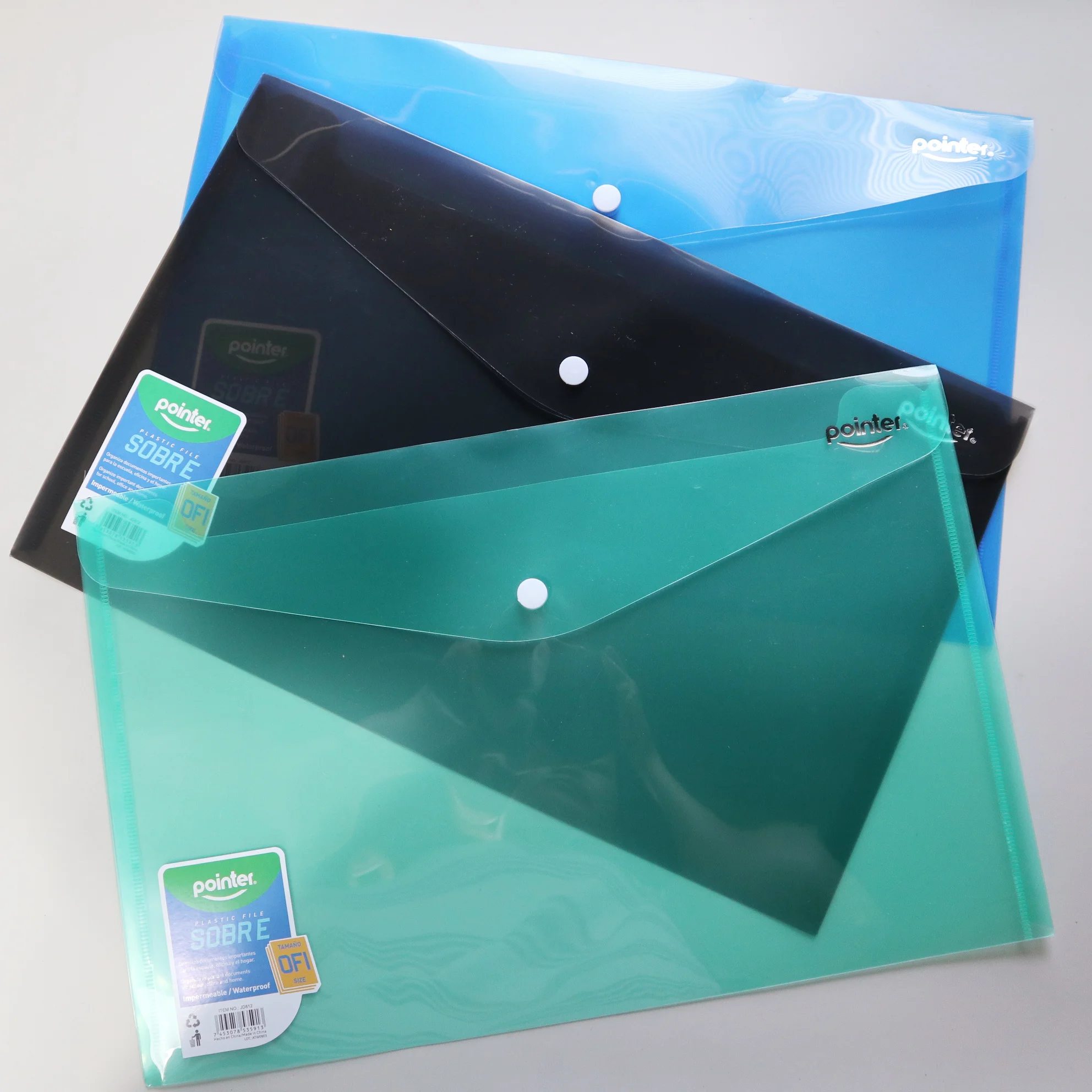 Wholesale Waterproof PP Plastic Clear Document File Bag A4 Size Envelope File Folder