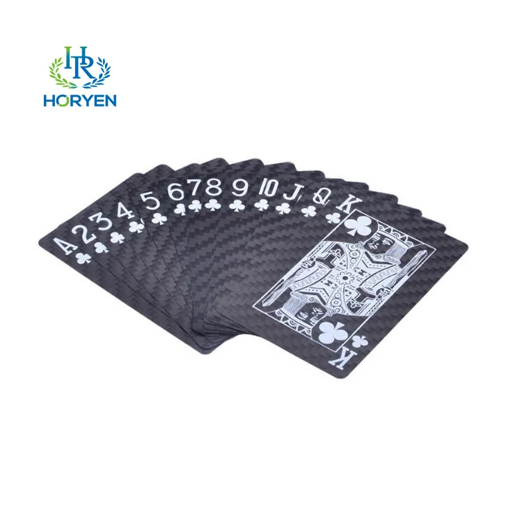 Custom water resistant durable playing cards carbon fiber poker cards