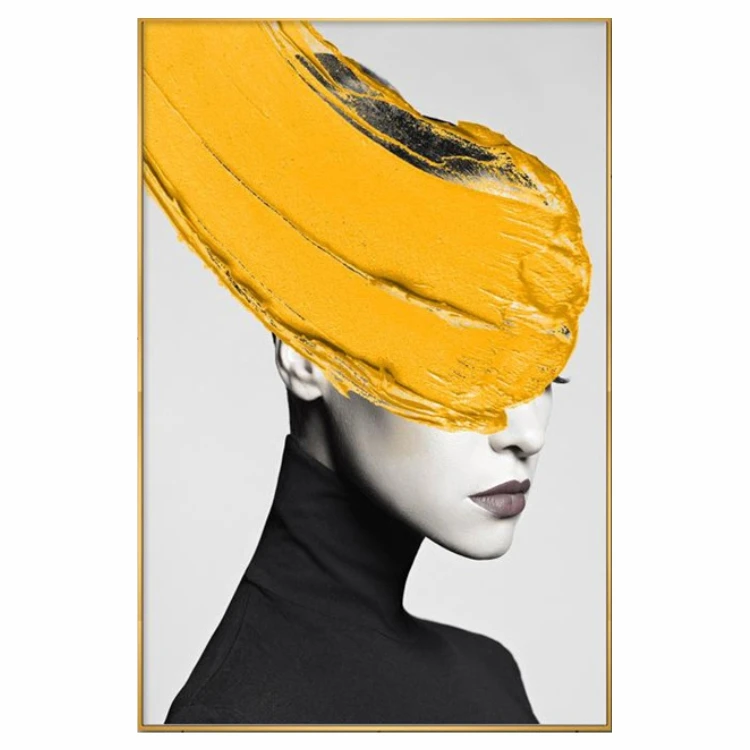 Framed Canvas Prints For fashion Woman Hotel Bar Living room porch crystal Wall Art Painting
