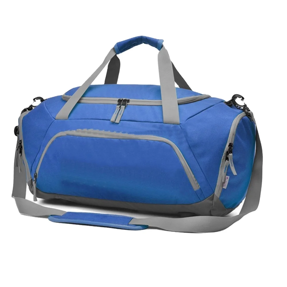 Blue color China made durable sports bag duffel bag gym weekend bag