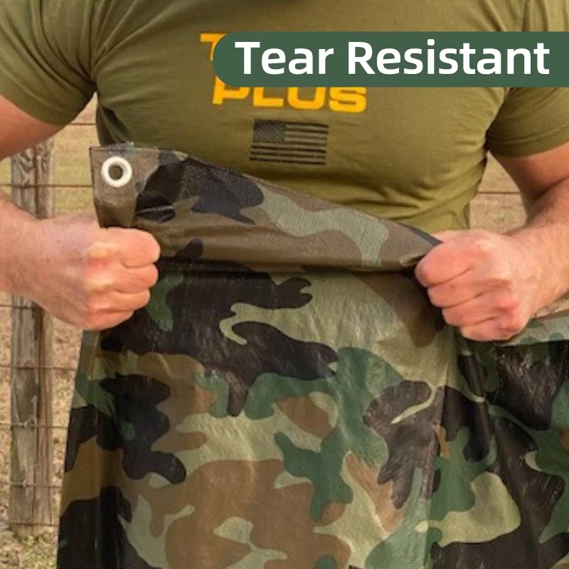 china 4x5 5x8 ready made sheet supplier printing heavy duty water resistant camouflage tarp pe tarpaulin