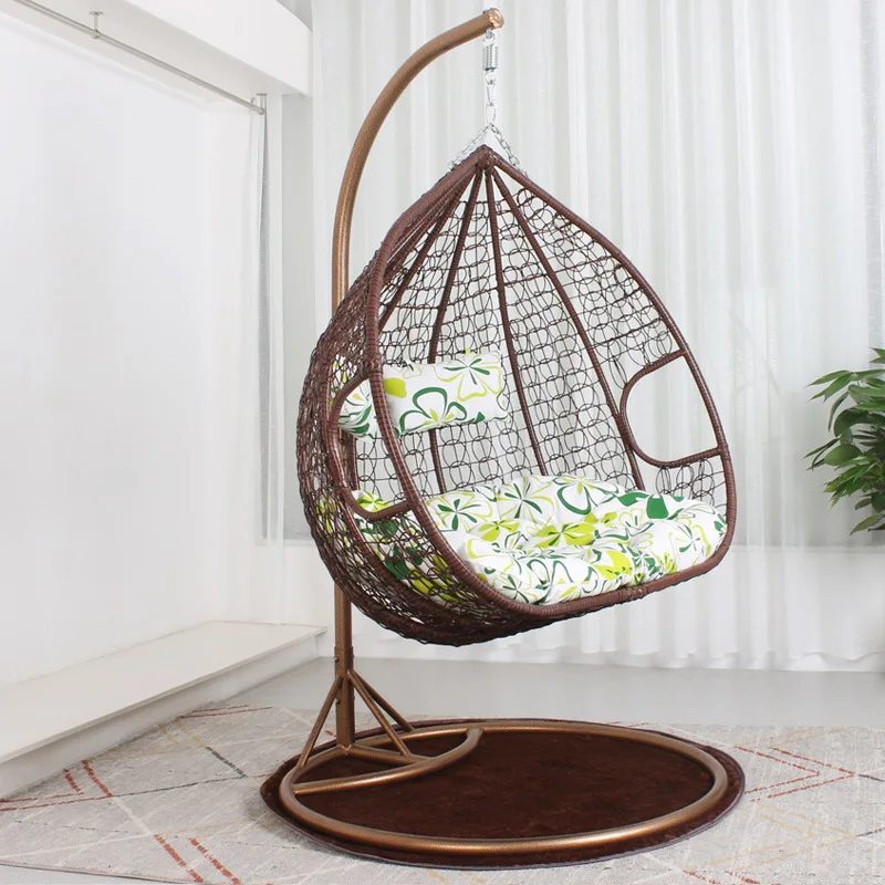 Patio Swings Double Seat Hanging Chair Garden Relax Hammock Wicker Rattan Hanging Double Swinging chair garden furniture hammock