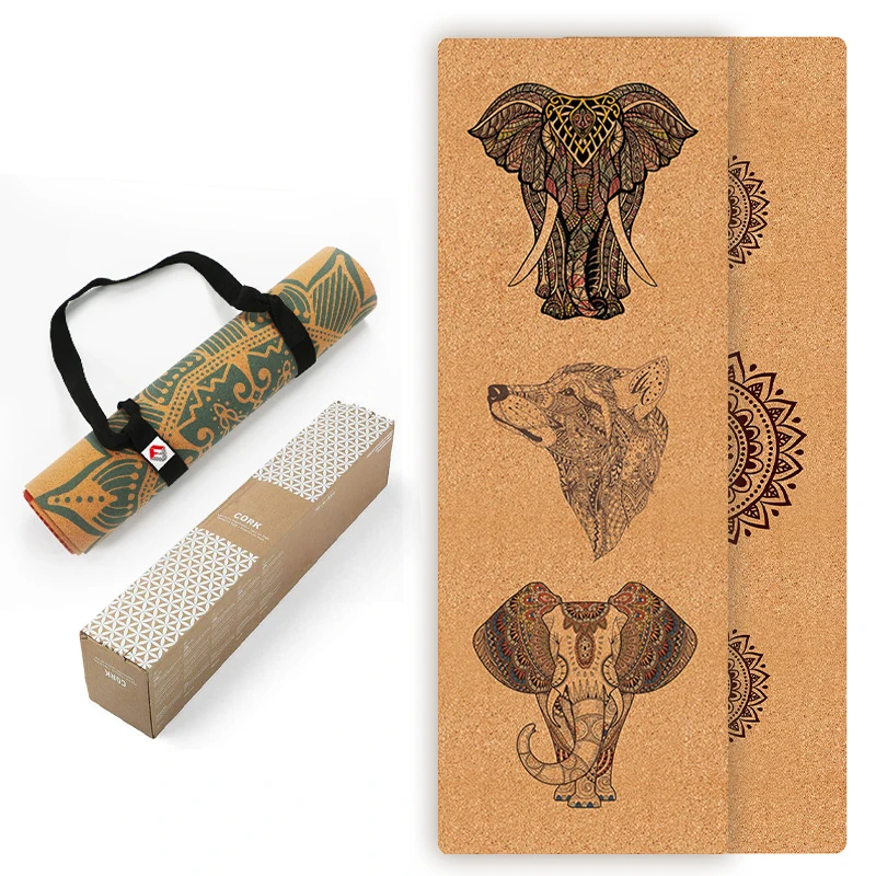 Yugland Wholesale Thick Private Label Custom Printed Yoga Mat  Eco Friendly Foldable  Yoga Cork Mat