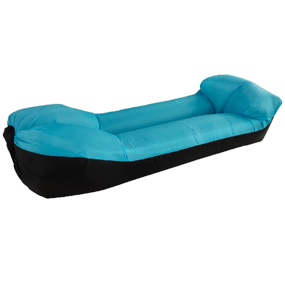 Wholesale 190T/210T Outdoor Sun Fast Folding Lounger Inflatable Air Sofa Lazy bag Relax Air Sofa bed beach lazy bag lounger sofa