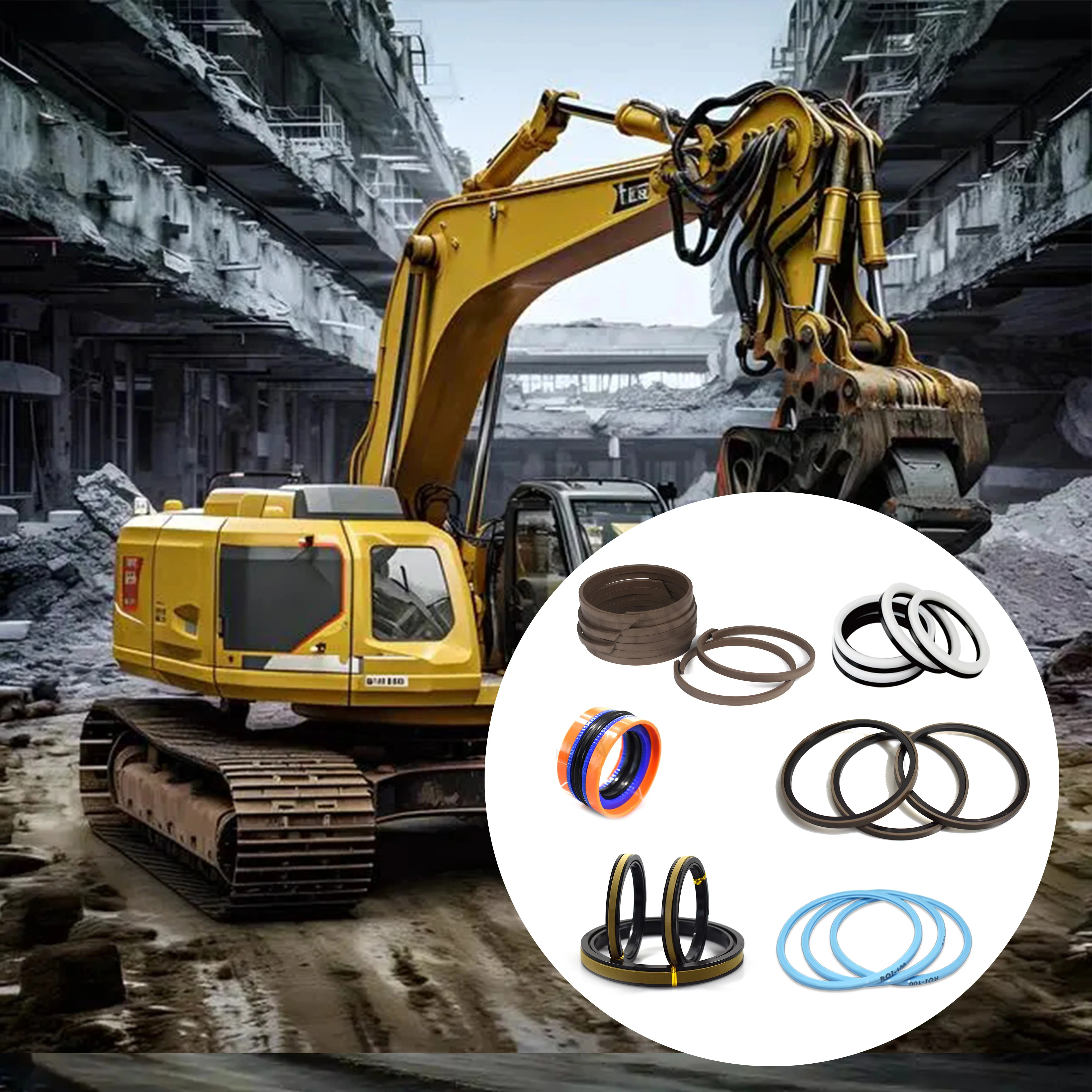 China Manufacturer High Performance Hydraulic Oil Seal Excavator Spare Parts NBR FKM Rubber Shaft Seal TC TCV TCN Oil Seal