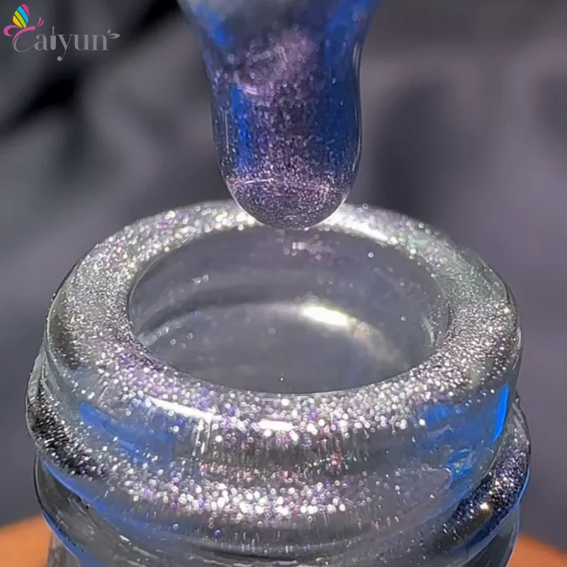 New Holographic Glitter Colorful Crystal Diamond Magnetic Nail Aurora Cat Eye Gel Polish