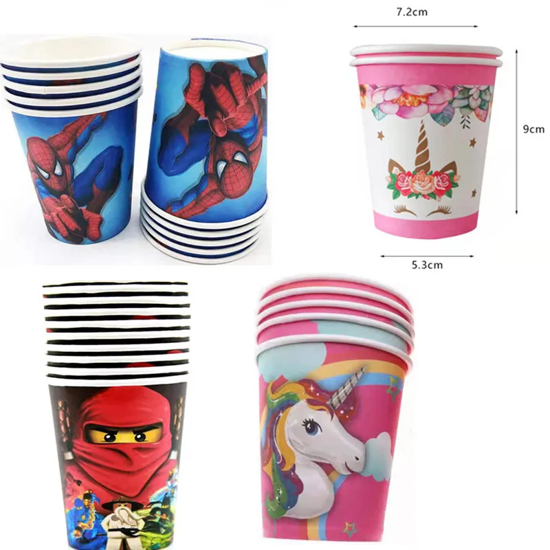 Disposable cartoon paper cup Party supplies Decorate cake cups Thicken watertight paper cup