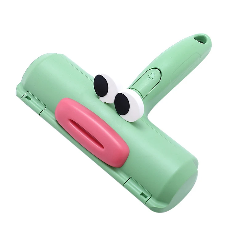Cartoon Pet Adhesive Hair Removal Electrostatic Brush for Small Animal Carpet & Sofa Roller Cleaning