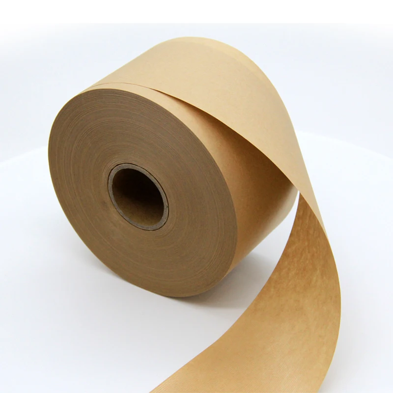 60g Carton Packing Tape Custom With logo Printing Brown Natural Paper Tape Water Activated Tape
