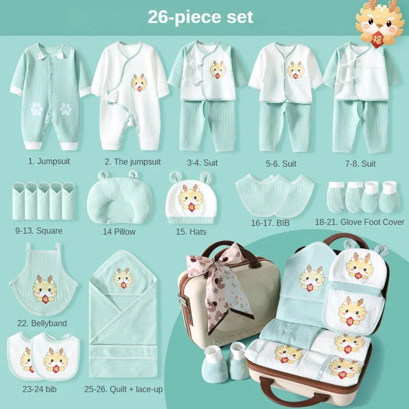 Newborn Clothes Set 100% Organic Cotton Clothing Boy Girl Winter Rompers Ropa Para Bebe Supplies Layette Baby Shower Gift