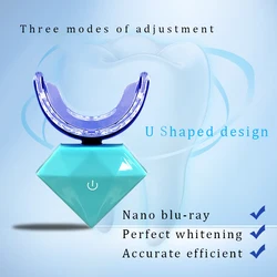 2021 Hot sale 360 degree sonic brush U shaped rechargeable automatic teeth whitening Non Peroxide electric toothbrush