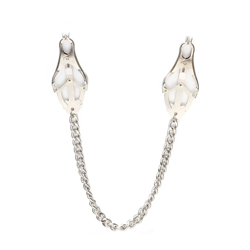 Roleplay BDSM Bondage Gear Nipple Clamp Sex Restraint Breast Clamps Decoration Chain linked Clover Clamps for Fun Play times