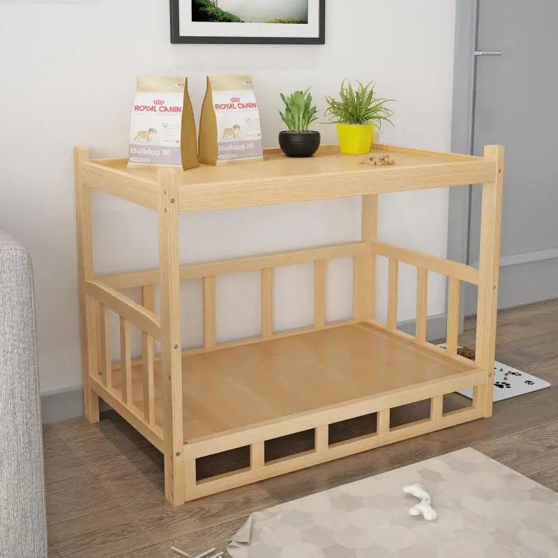 
Wooden kennel dog bed storage solid wood pet cat kennel dog house pet wooden bunk bed washable 