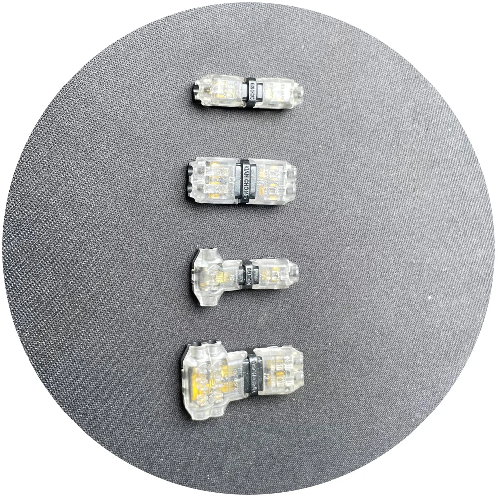18-22awg 16-18awg T1 T2 H1 H2 H3 D1 D2 D3 qijie non peeling free solder snap led light car auto wire connector for led light