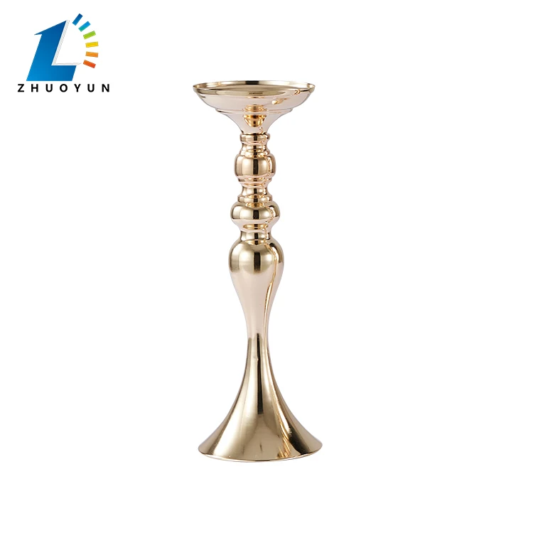 Zhuoyun Handmade Table Centerpiece Festival Party Home Wedding Decoration Gold Metal Vase