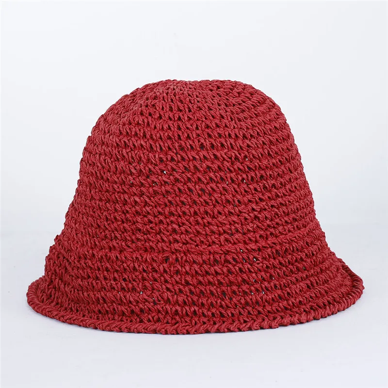 2023 летняя новая вязаная женская шапка для пляжного отдыха рыбака
