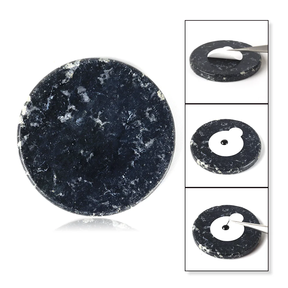 Wholesale Lash Extension Tile Glue Pad Stone Adhesive Pallet Round Lash Glue Stand Holder