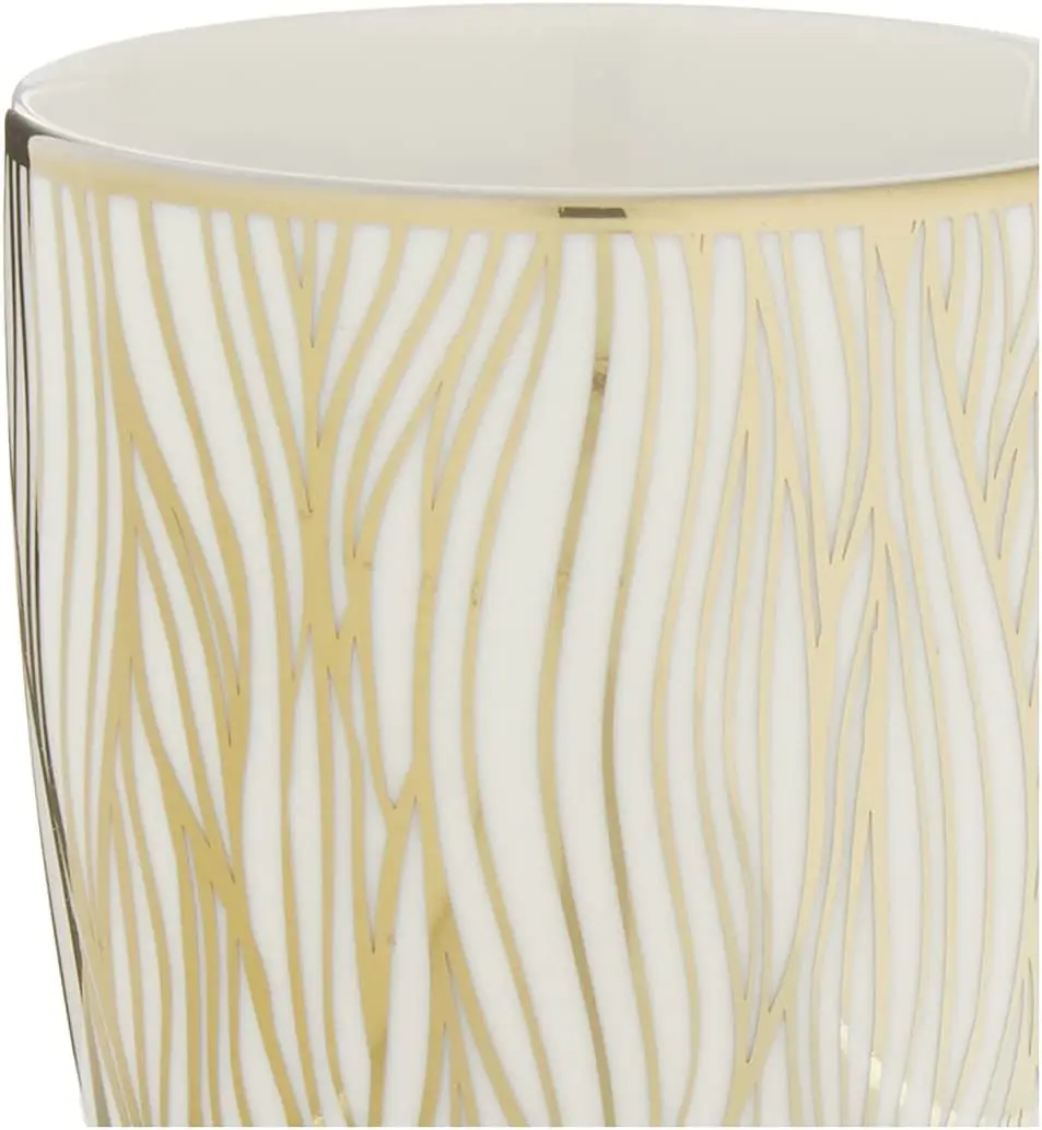 Luxury Gold Plated White Custom Coffee Mug Souvenir Present Ceramic Cup Set