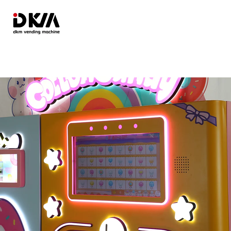DKM Hot Selling Commercial Robot Fully Automatic Sugar Cotton Candy Floss Vending Machine