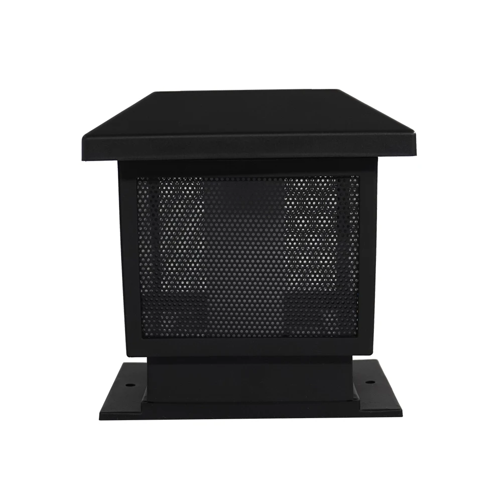 72 SMDs flicker flame gate pillar garden solar post top led lights fence cap