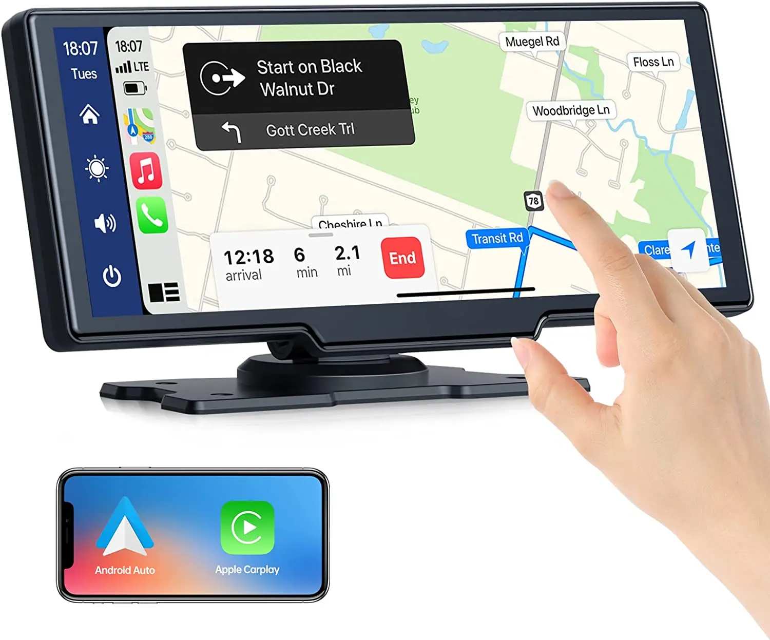 Универсальный Автомобильный мультимедийный плеер 10 26 дюймов DSP GPS Wi-Fi емкостный сенсорный экран CarPlay DVR стерео Android