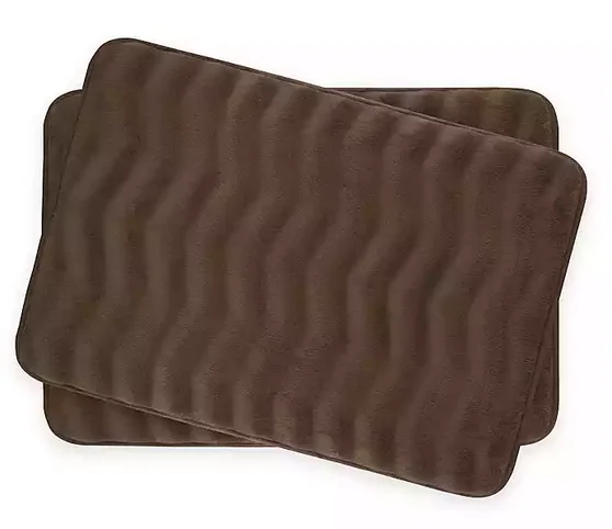 100% polyester 2pcs set micro plush memory foam bath mat