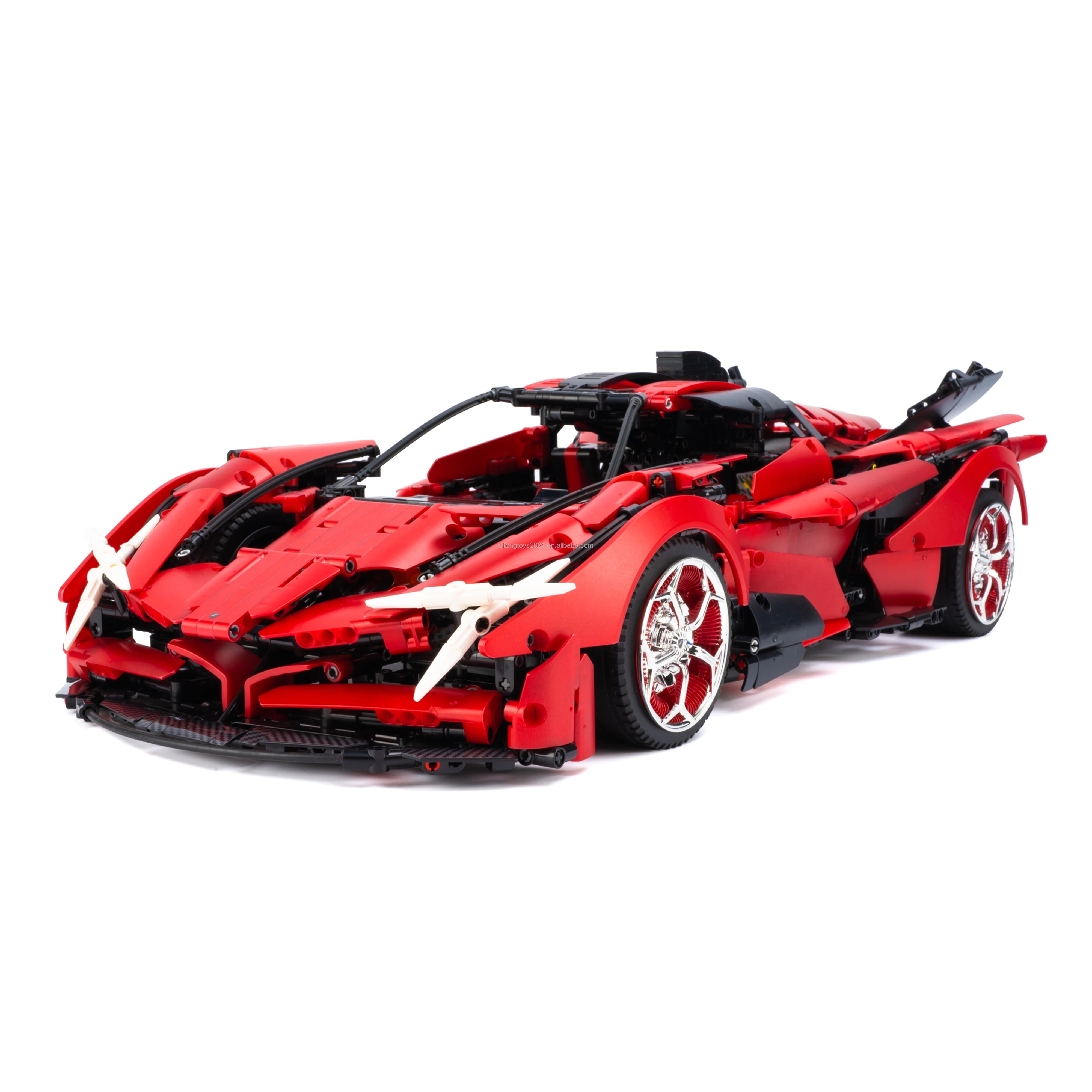 Hot Sell 1:8 3669PCS Metallic Red-Apollo EVO puzzle assembly block model  Car Building Block Toy