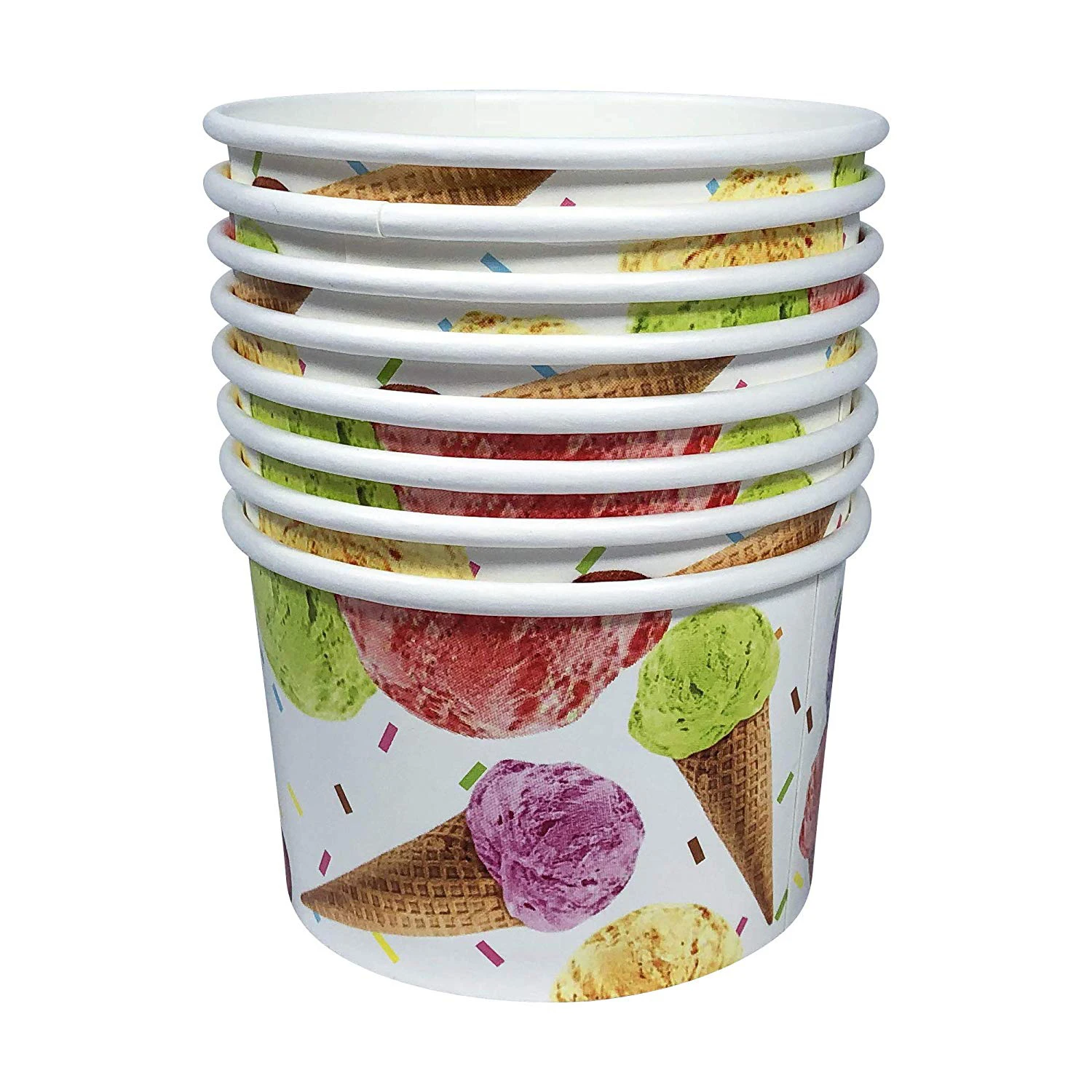 4oz PE coated design biodegradable ice cream paper cup with lids