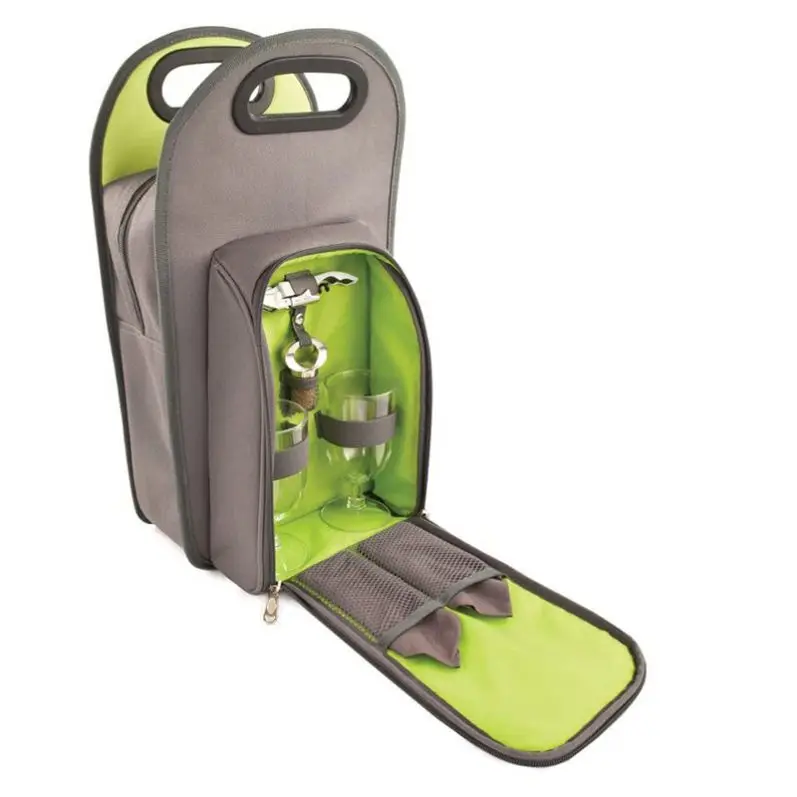 Oem Factory Top Quality Custom Logo Portable  Wine Picnic Bag