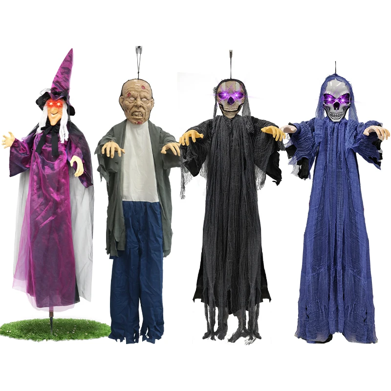 Halloween Decoration voice swinging control witch hanging ghost glowing sound bar secret room haunted house horror Props