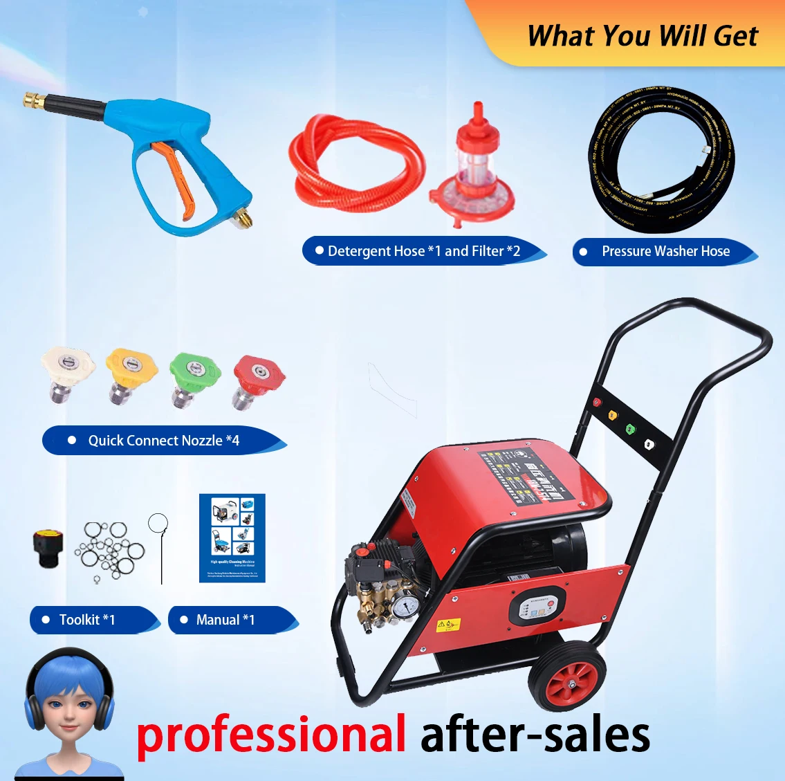 Wholesale 25Mpa Electric High Pressure Car Washing Machine High Pressure Car Washing