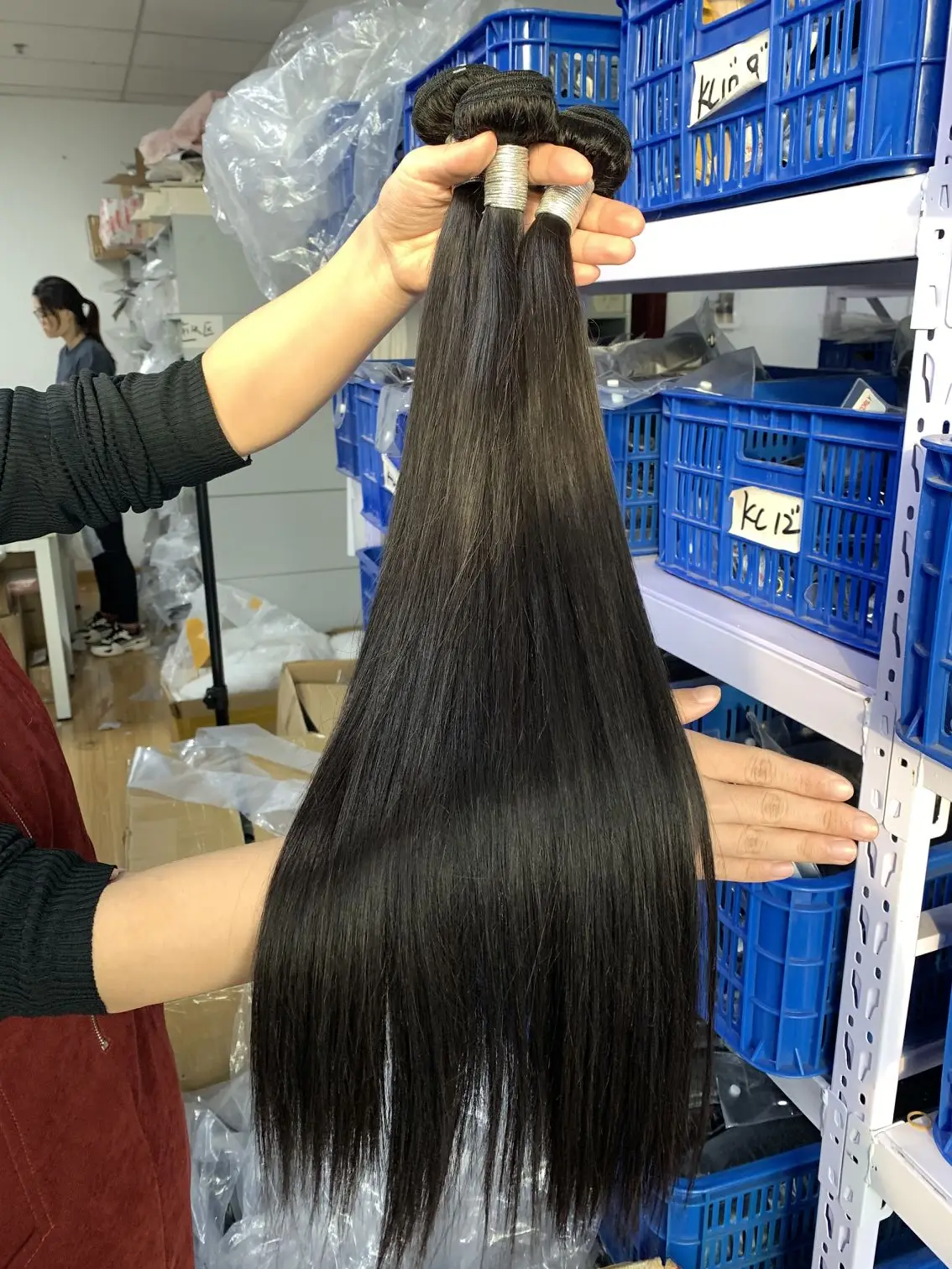 Natural Color Hair Bundles 100% Human Straight Bundles Wholesale Vendor