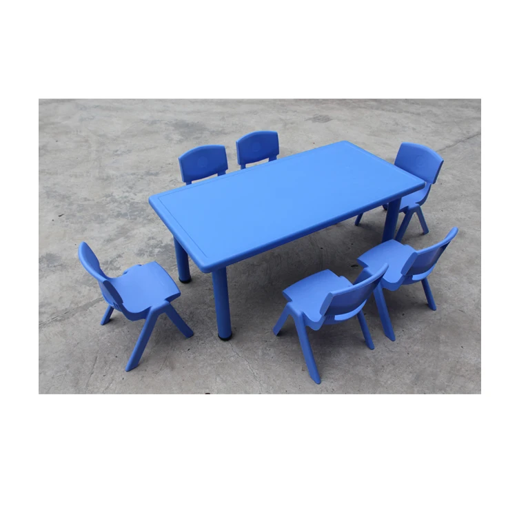 Kindergarten rectangular tables kids plastic chairs and tables children table and chair