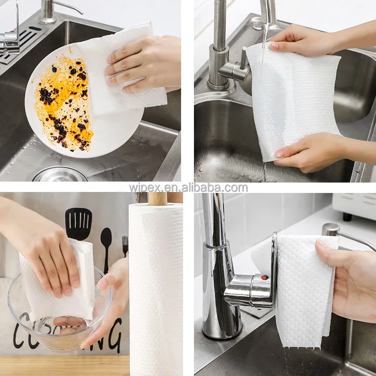 Wholesale Household Soft Paper Towel Roll Absorb Water Oil Absorption Disposable Kitchen Paper Towel
