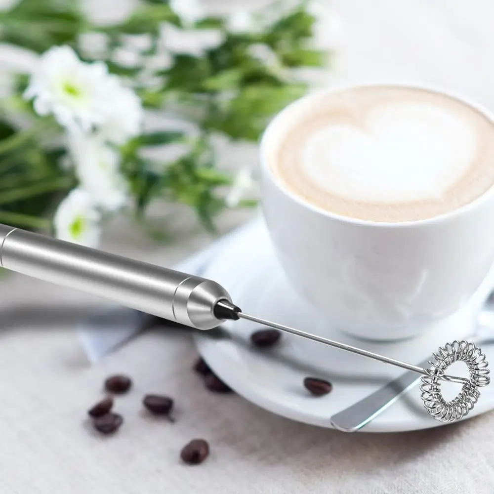 Handheld electric egg beater coffee milk milk frother multi-purpose mixer small milk frother 304 stainless steel