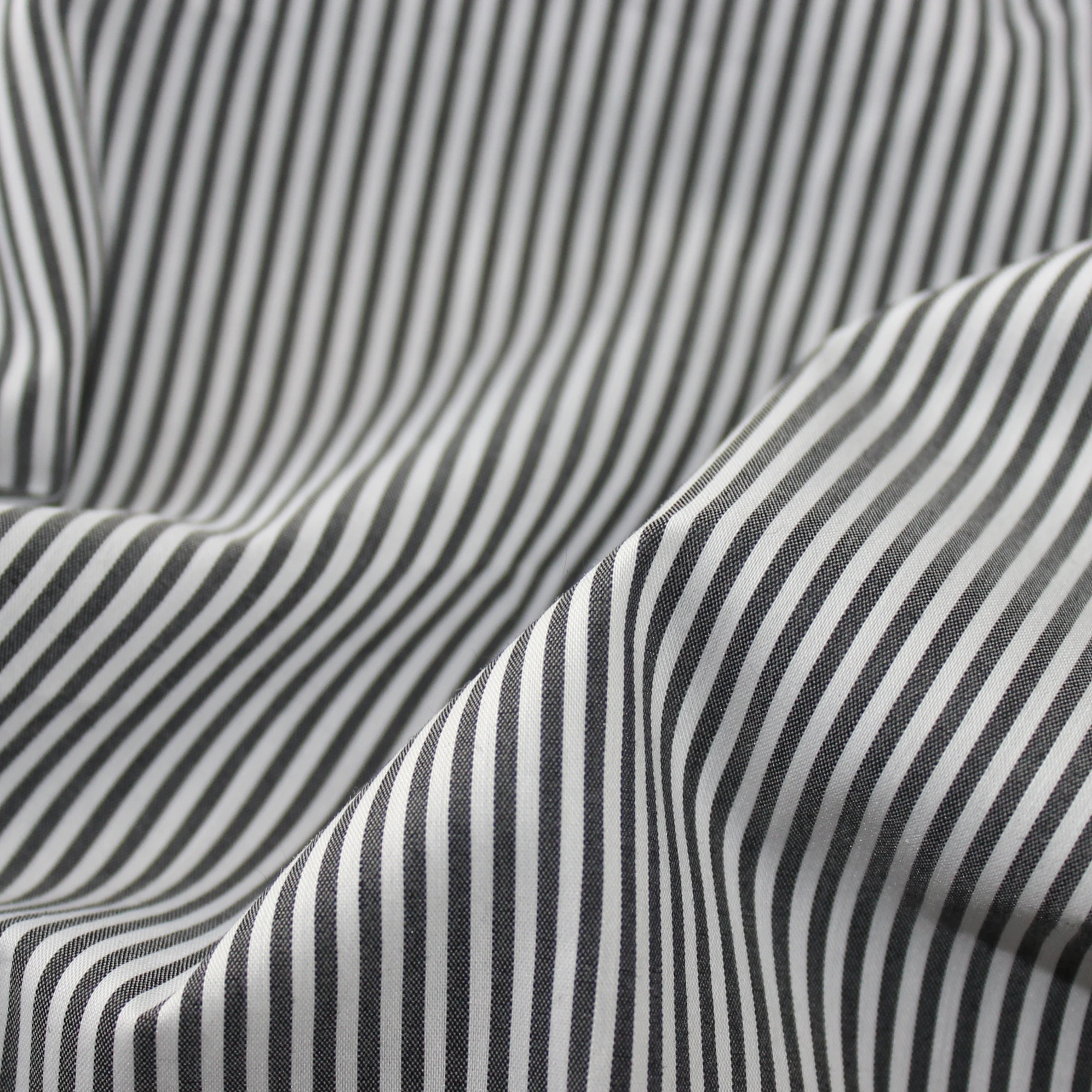 
Cotton nylon spandex classic mens black white striped fabric 
