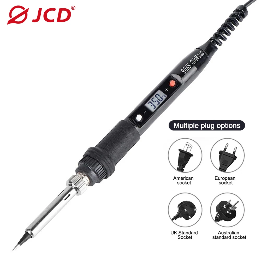 JCD 908S-BBH 80W Soldering iron  Electric Digital Soldering Station 220V 110V Temperature Adjustable Welding Soldering Tips Tool