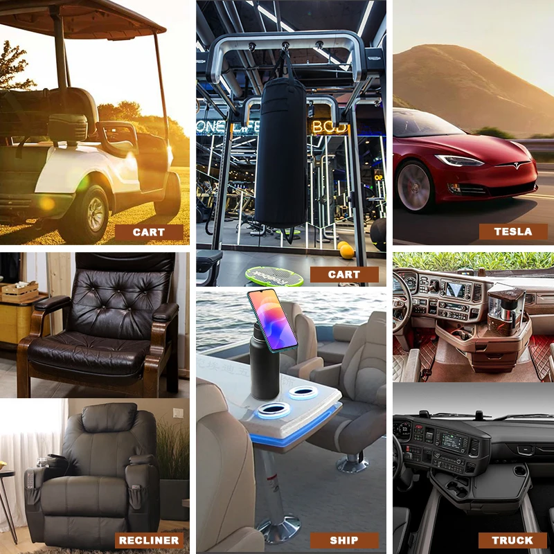 Sport insulated Magnetic Water Bottle with Phone Mount and Tripod for iPhone Gym Outdoor-Stay Cold Sports Bottle (Black)