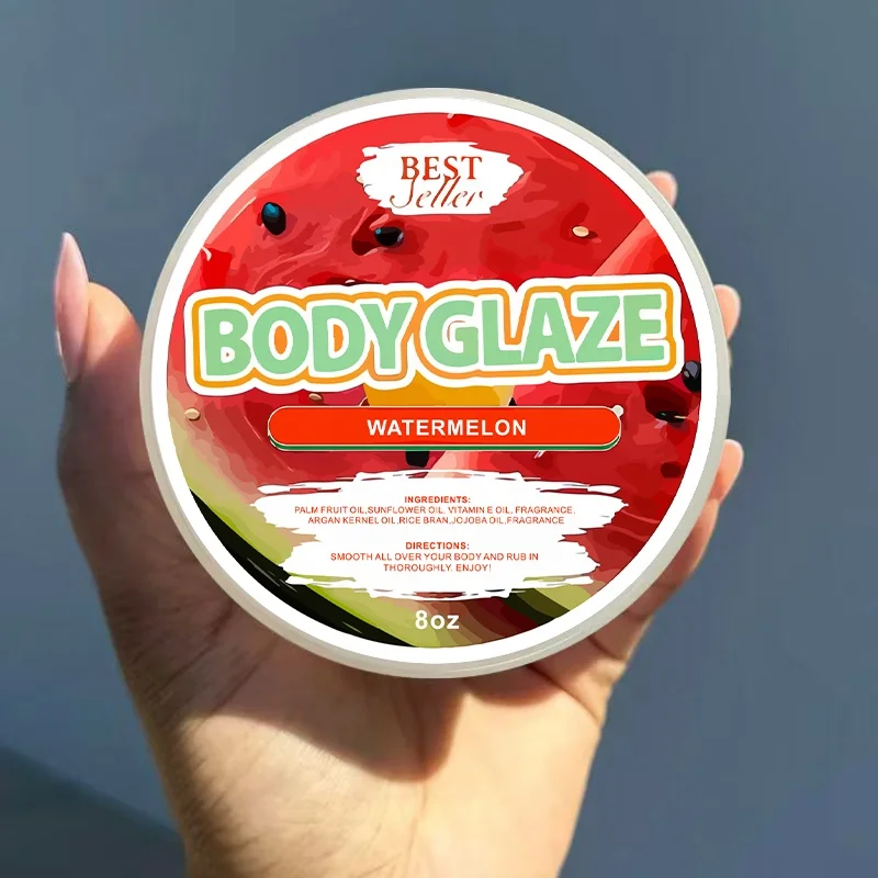 OEM Private Label Body Lotion Strawberry Body Glaze Moisturizing Shimmer Body Butter glaze