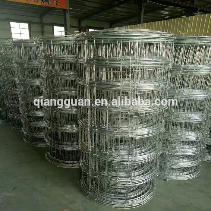 Galvanized Wire 1.2m height 50m 100m length fixed knot hinge joint hog wire fencing roll price