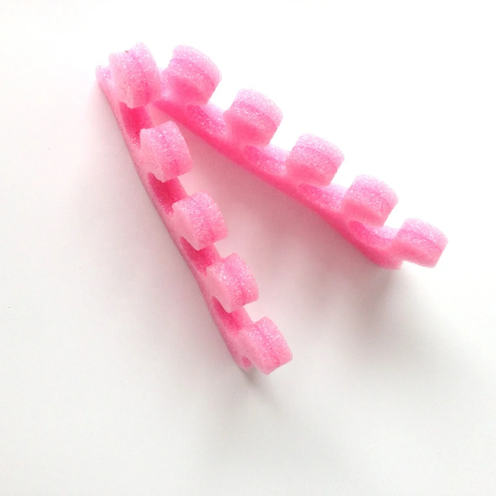 good quality toe separator new design 3holes foam toe separators for spa salon  nail beauty