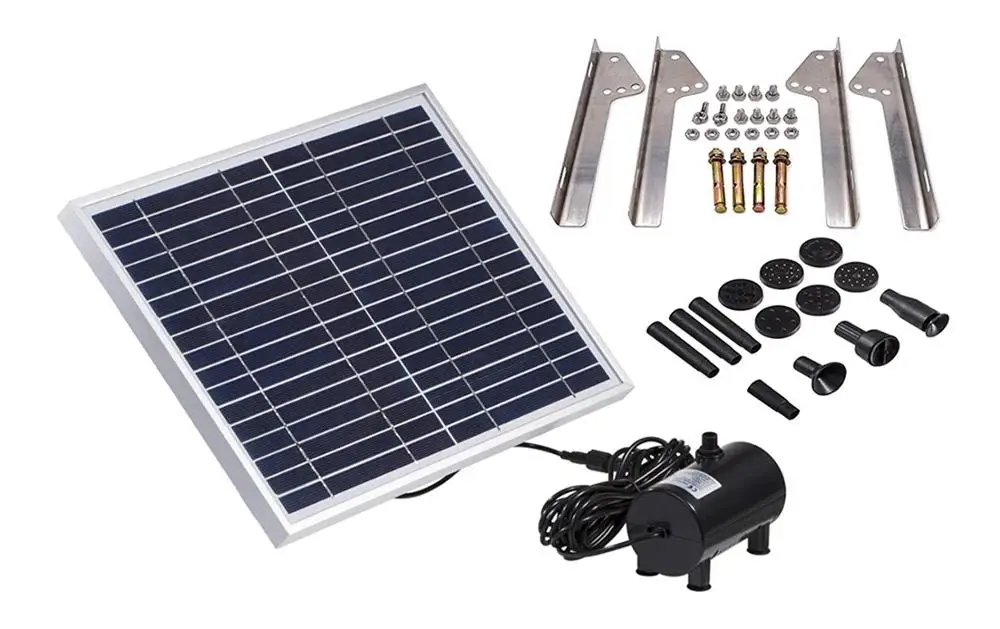 Garden Outdoor Bird Bath Fish Pond Decoration Submersible Fountain Kit Smart Solar Panel Powered Automatic Water Pump