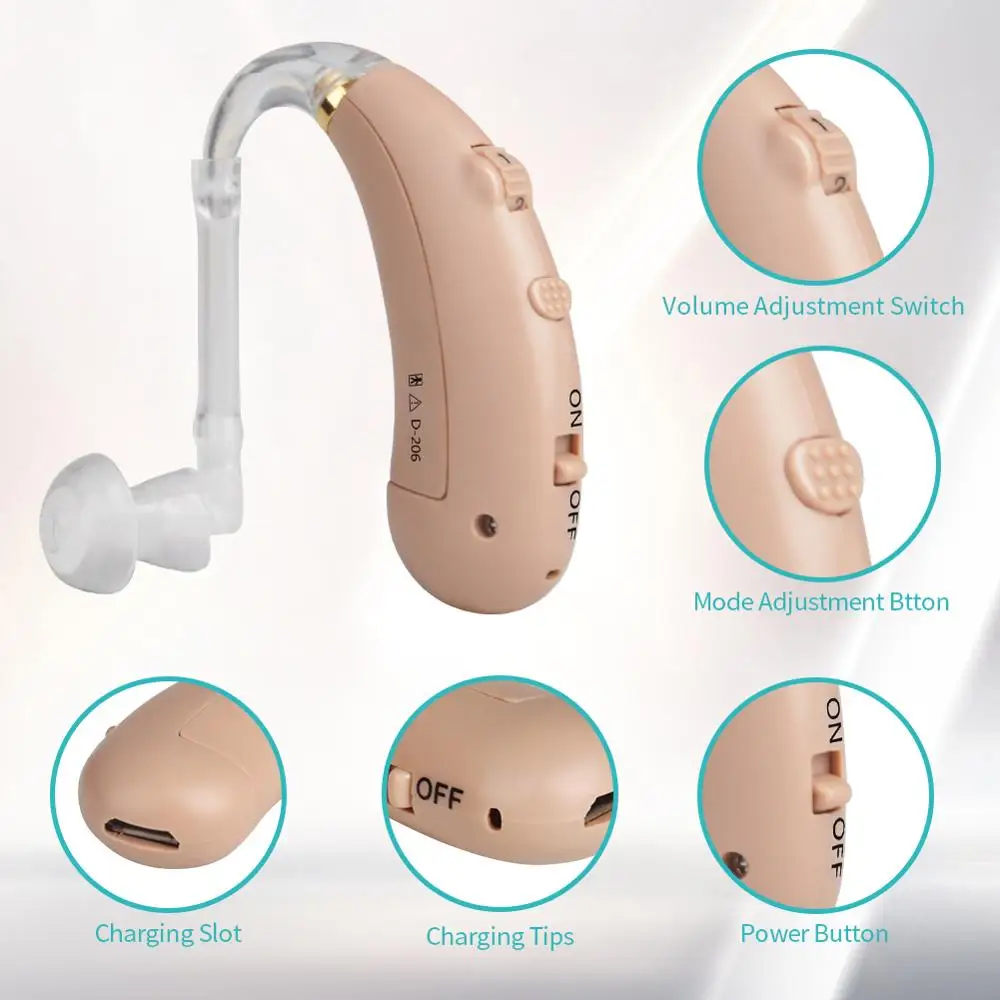 
Rechargeable Hearing Aid Ear Hearing Aids for the Aurally Handicapped and Hearing-impaired Elderly People 
