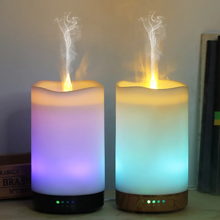 Распродажа с завода, диффузор ароматического эфирного масла, Usb, портативный увлажнитель воздуха в виде свечи со светодиодной подсветкой