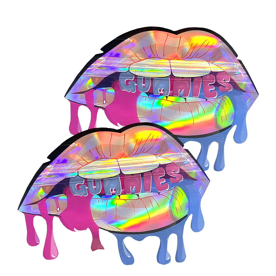 3.5 mylar bags custom printed shaped mylar bag pouch smell proof holographic edible mylar bags 7g 14g 28g 1LB