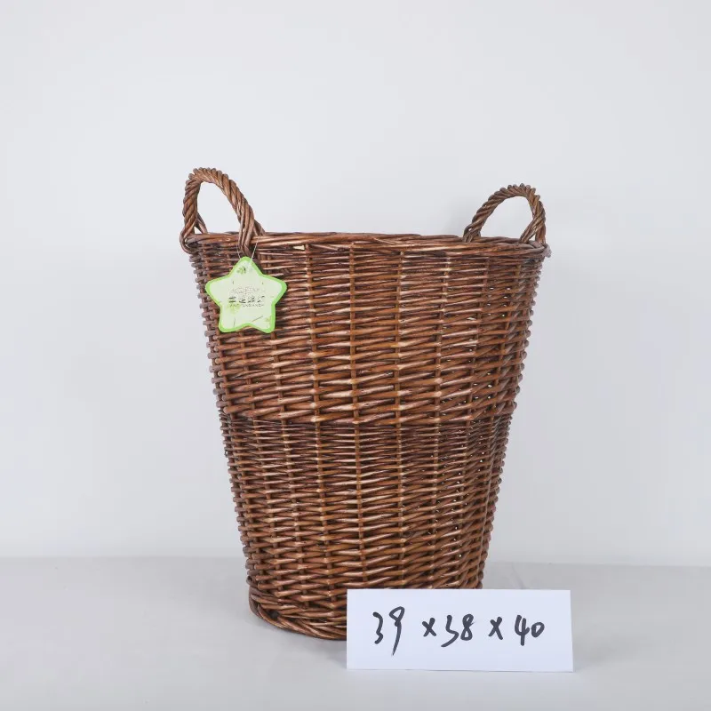 High quality wicker storage basket willow shelf display fruit basket